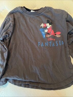Disney Gray Long-Sleeve Fantasia Mickey Graphic Tee